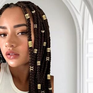 100 Pieces Gold Hair Cuffs Accessories New